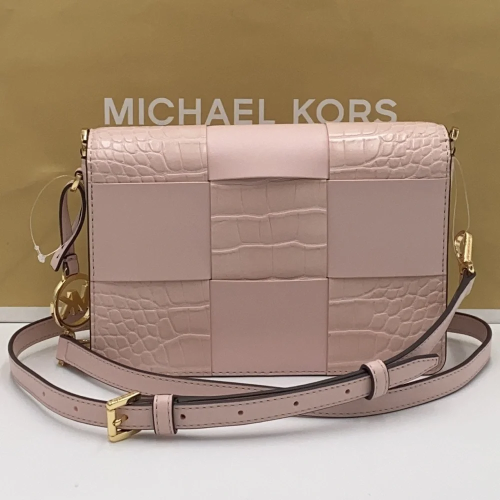 MICHAEL KORS MERCER SM CLUTCH XBODY POWDER BLUSH
